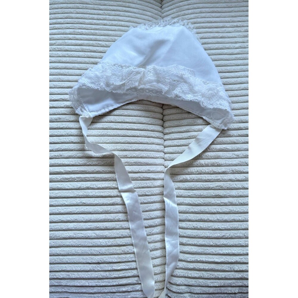 Lace Vintage Bonnet Hat White Girl's Baby Victorian Small Medium Infant Fancy